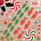 Decalques adesivos luck sea, conjunto de 200 peças de adesivos para chão de Natal Decalques adesivos luck sea, conjunto de 200 peças de adesivos para chão de Natal
