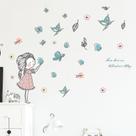 Decalques de decoração para casa adesivos de parede borboleta menina decalques murais de fundo de quarto