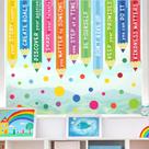 Decalques de janela HATARU Colorful Inspirational Pencil Kids