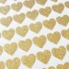Decalques de parede AM AMAONM Gold Heart 72 peças de adesivos removíveis