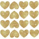 Decalques de parede Buiory Love Heart Gold Glitter Vinil 72 unidades