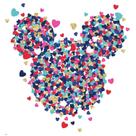 Decalques de parede Disney Minnie Mouse Heart Confetti com glitter