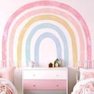 Decalques de Parede Kingarch - Grande Aquarela Rainbow para Quarto Infantil