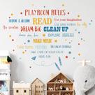 Decalques de parede Mfault Playroom Rules Dream Big Be Creative