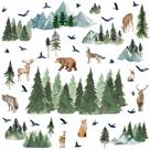 Decalques de parede MOSITU Mountain Tree em aquarela PVC 40x60cm 2 folhas Decalques de parede MOSITU Mountain Tree em aquarela PVC 40x60cm 2 folhas