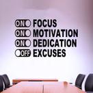 Decalques de parede SEATUNE Inspirational Gym Quotes 27 x 16,2 cm em vinil