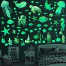 Decalques de parede Sinekong Ocean Fish Glow in the Dark Under The Sea