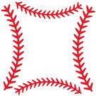 Decalques de parede THEYGE Vinyl Baseball Stitches para quarto