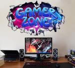 Decalques de parede YIMEHDAN Large 3D Gamer Zone em vinil para videogame