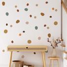 Decalques de parede YourFocus Boho Polka Dot 84 peças para decoração infantil