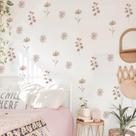 Decalques de parede YourFocus Daisy Boho Flower 84 adesivos para meninas