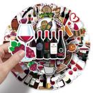 Decalques de vinil e adesivos de vinho tinto impermeáveis para decoração