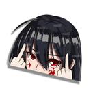 Decalques para carros YUNEX Anime Akame Peeking Adesivos de vinil de 5,1 polegadas