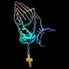 Decalques para veículos JINYUNDUOSP Road Rage Praying Hands & Rosary
