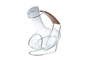 Decanter de vidro com suporte e alça em couro 900ml Forma 2185 - Forma inox
