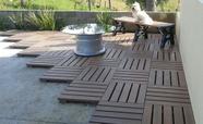 Deck De Plástico Imbuia Àreas externas Box kit 50 unidades Deck De Plástico Imbuia Àreas externas Box kit 50 unidades