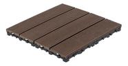 Deck Modular Encaixe Madeira Plástica Marrom 30x30cm - Click