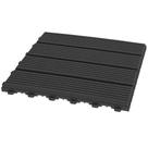 Deck Modular Moldeck Preto, 30 x 30 cm, Pacote com 11 Peças