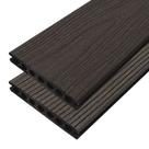 Deck Régua WPC EspaçoFloor Madeira Plástica Carvalho Escuro Brown 15x290cm