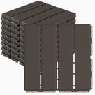 Deck Tiles Goovilla Plastic Interlocking 30x30cm Dark Coffee
