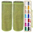 Deco Mesh Ribbon Rolls Ableme Deco Moss Green 10 cm x 9 m 2 unidades