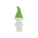 DECOR CERÂMICA GNOME FLOCKED BEANIE VERDE/BRANCO 4,5X4X13cm
