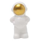 Decor porcelana cosmic astronaut branco e dourado peq 6,5x5x11 cm - Urban