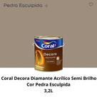 Decora Diamante Semi Brilho cor Pedra Esculpida 3,2L