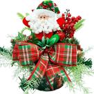 Decoração Arranjo De Mesa Artesanal Papai Noel Natal De 30cm