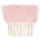 Decoração artificial de capim-dos-pampas, rosa obbsie, 50 unidades