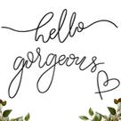 Decoração artística de parede de metal Hicarer Hello Gorgeous Black (30cm)