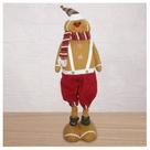 Decoração Boneco Natal Biscoito Ginger Perna Ajustável 75cm