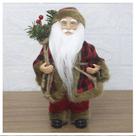 Decoração Boneco Natal Papai Noel Com Roupa Xadrez 21cm