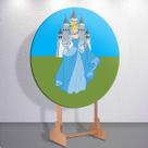 Decoração com capa de painel festa princesa cristal mini e grande tamanhos redondos encantadores