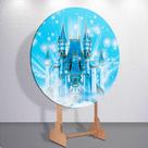 Decoração com capa de painel festa princesa cristal mini e grande tamanhos redondos encantadores