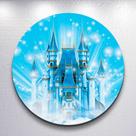 Decoração com capa de painel festa princesa cristal mini e grande tamanhos redondos encantadores