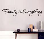 Decoração Corredor Adesivo Frase Família Inglês 60x11cm