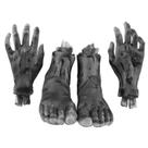 Decoração de adereço de terror com mãos e pés decepados para Halloween