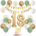 Decoração de Aniversário de 18 Anos Jobkoo - Balões e Banner