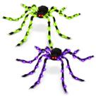 Decoração de aranha Thuodo 50cm com luzes LED verdes e roxas