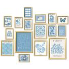 Decoração de arte de parede ANERZA Matisse Gallery Blue 16 peças para quarto