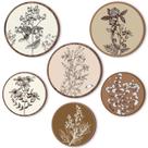 Decoração de arte de parede Barydat Boho Plant Wooden Boho Farmhouse