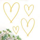 Decoração de arte de parede Pangda Metal Heart 4 peças para quarto Decoração de arte de parede Pangda Metal Heart 4 peças para quarto