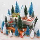 Decoração de árvore de Natal Ayieyill Mini 30 unidades com base de madeira Decoração de árvore de Natal Ayieyill Mini 30 unidades com base de madeira