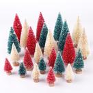 Decoração de árvore de Natal LOYUDEQIU Mini 24 unidades com base