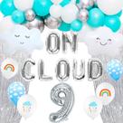 Decoração de balão LaVenty On Cloud 9 43 unidades 9º aniversário