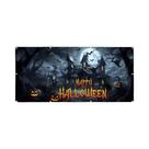 Decoração De Banner Para Porta De Garagem De Halloween Em Poliéster Com Cena De Casa Assombrada E