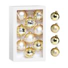 Decoração de bolas de vidro de Natal Amooca, conjunto de 6,7 cm, 9 peças