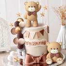 Decoração de bolo JeVenis Beige Brown Bee com cobertura de bolo