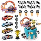 Decoração de bolo MEMOVAN Race Car Racing Car Theme 24 unidades